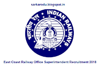 East Coast Railway Office Superintendent Recruitment