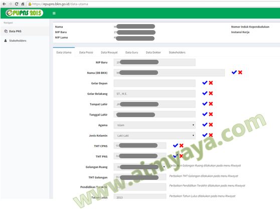  diharuskan untuk melaksanakan daftar ulang dan mengupdate database kepegawaian anda melalui  Ahli Matematika Cara Daftar PUPNS BKN 2015