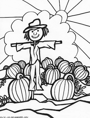 Pumpkin Patch Coloring Page 