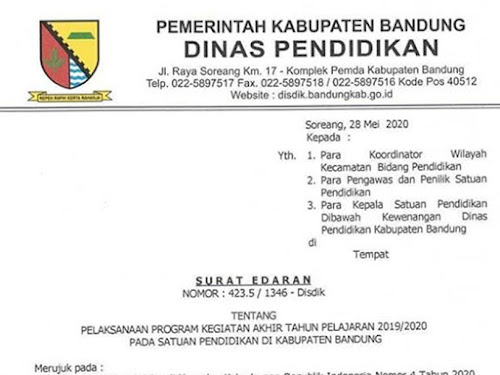 jadwal sekolah kabupaten bandung