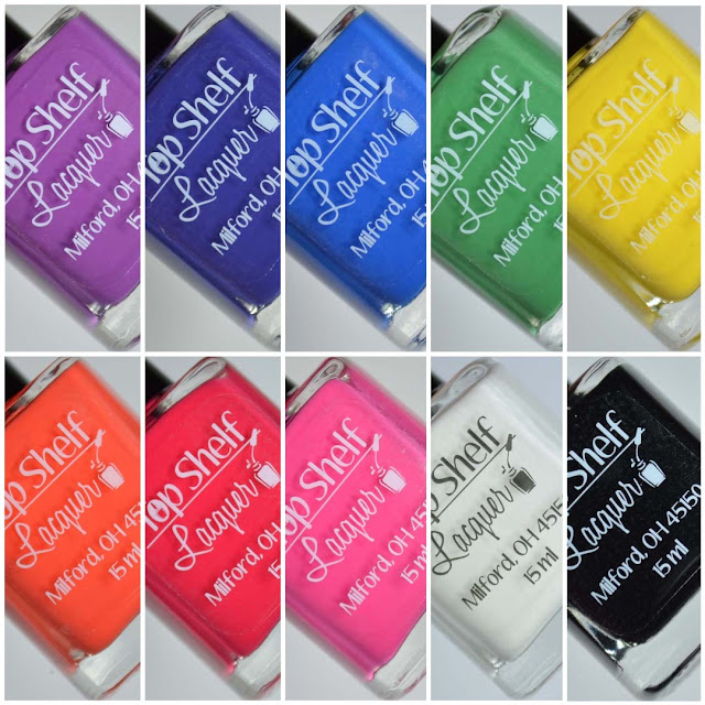 rainbow of creme nail polish