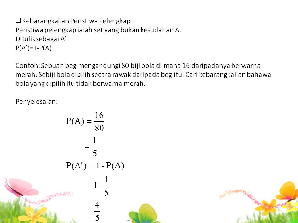 MATEMATIK SPM: KEBARANGKALIAN