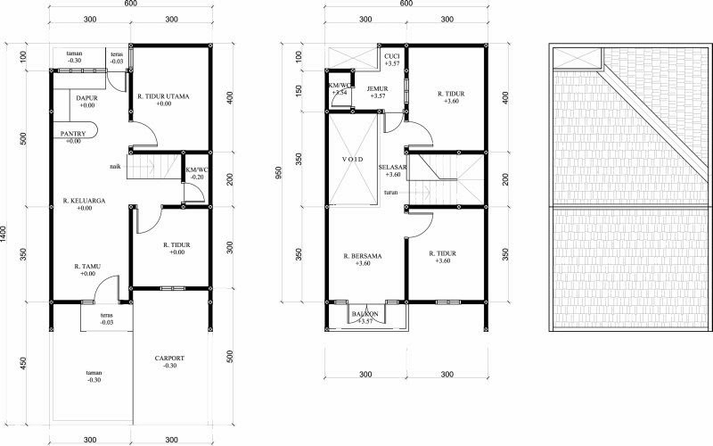 Renovasi Rumah Type 36 Menjadi 2 Lantai  Desain Denah 