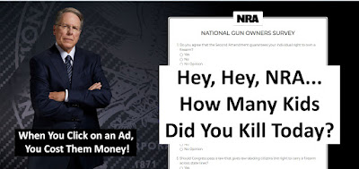 NRA is EVIL - Remember - When You Click on an AD You Cost Them Money - MEME - gvan42