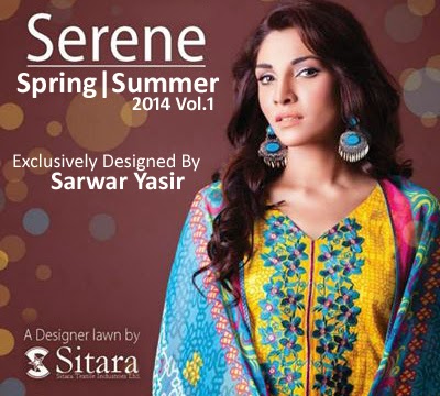 Sitara Serene Lawn S/S Collection 2014 Vol-1