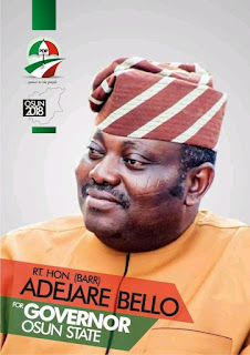 VOTE: Adejare Bello as Osun State Governor 2018