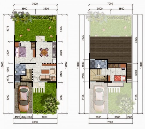 Lihat Denah Rumah  Minimalis Terbuka Hijau  2  Lantai  Griya 