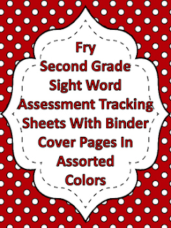 Fry Second Grade Sight Word Tracking Binder