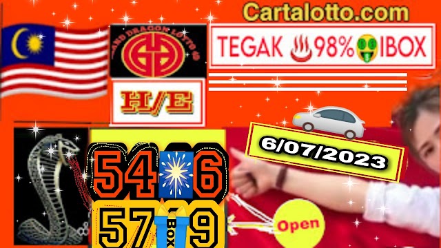 Carta Lotto 4D  Saturday 6/07/23| Winbox 4d