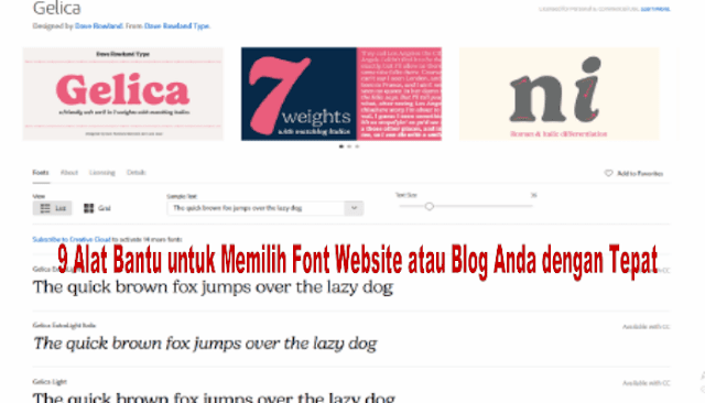 9 Alat Bantu untuk Memilih Font Website atau Blog Anda dengan Tepat