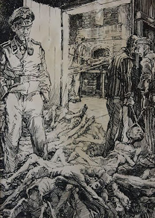 JAN KOMSKI, quemando los cuerpos de la camara de gas