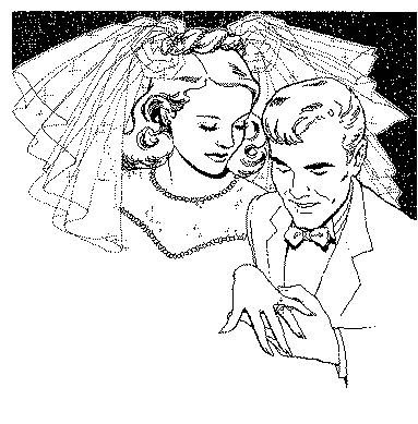 Wedding Coloring Pages Bride and Groom