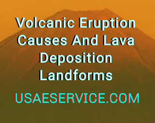 Volcanic Eruption Causes Lava Deposition Landforms