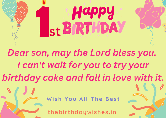 1st Birthday Wishes For Son