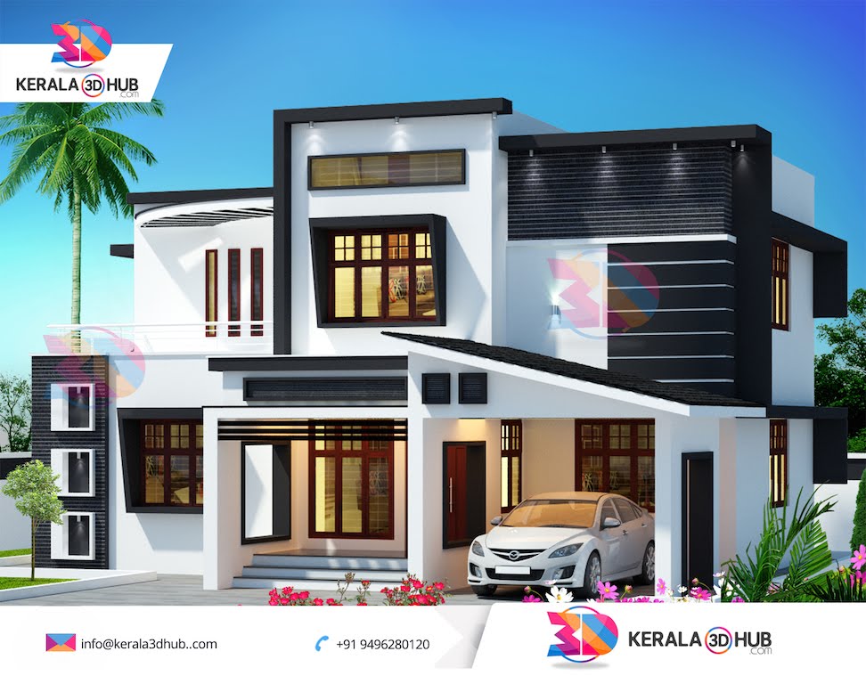 Kerala House  3d  Elevation  Design  Joy Studio Design  