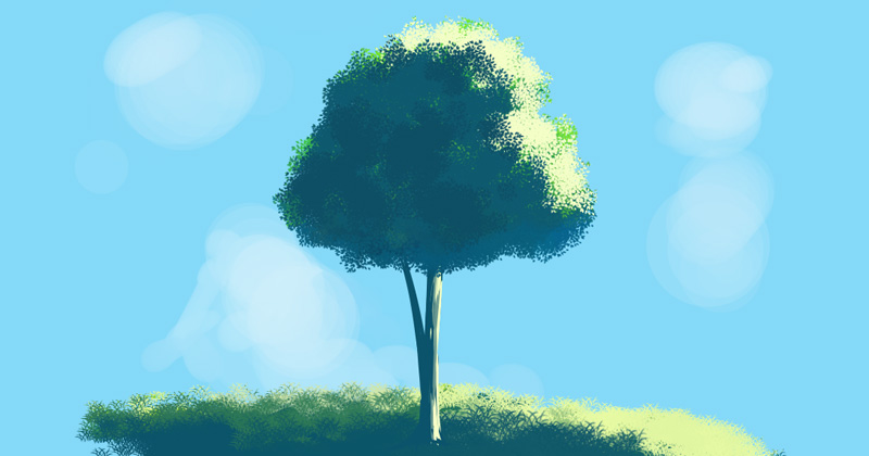 Medibang Paint Firealpaca leaves and grass brush