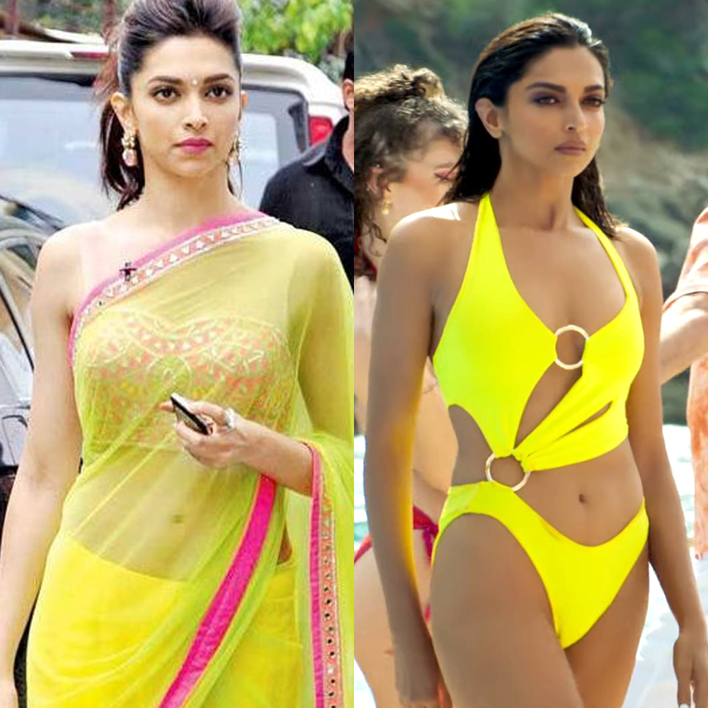 
  	saree vs bikini hot actress