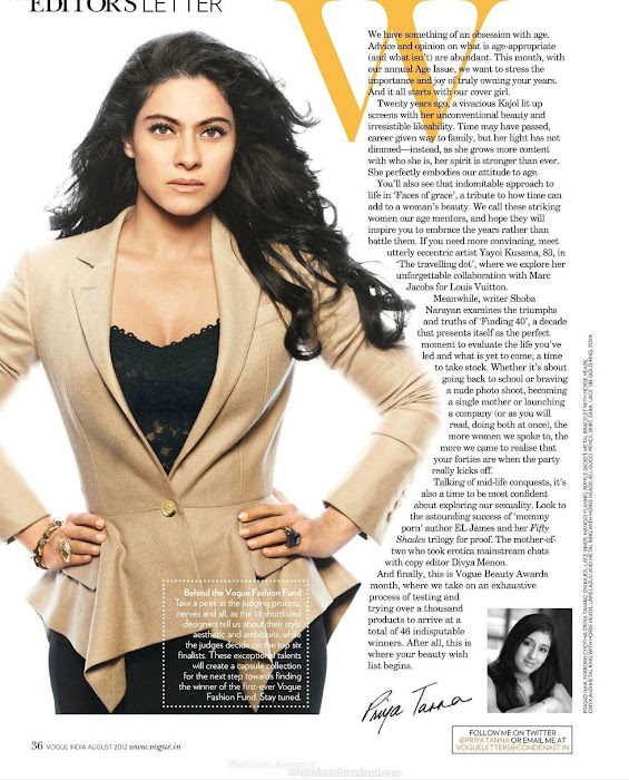 kajol’s vogue magazine india – august 2012 . actress pics