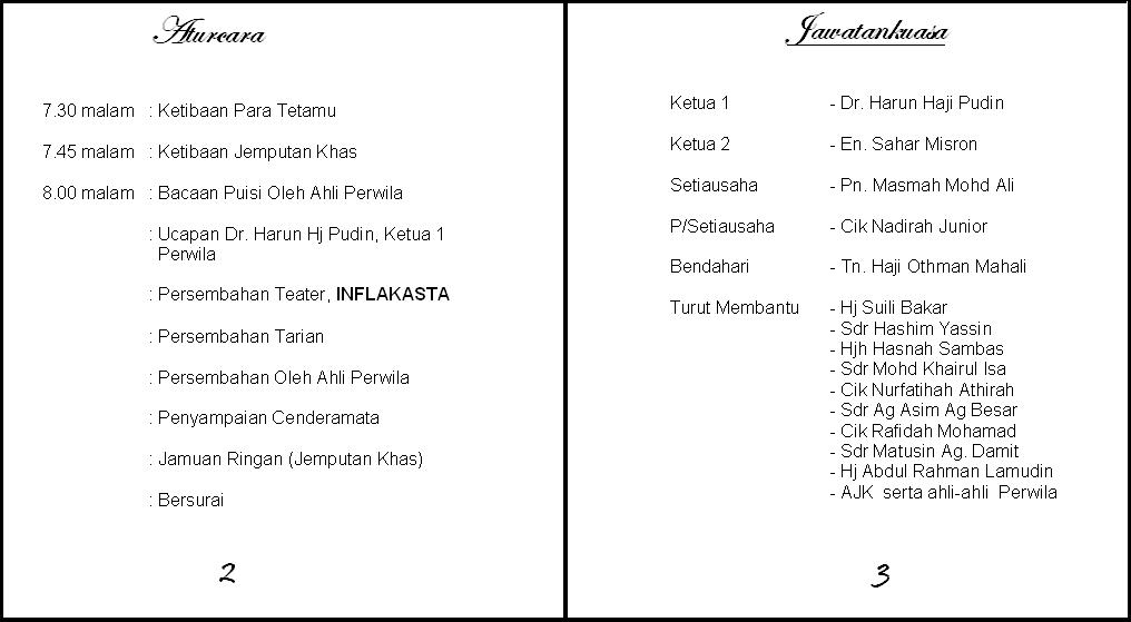 Contoh Buku Aturcara Program Motivasi - saynews7d.over 