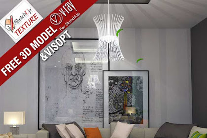 Free Sketchup 3D Model Modern Living Room #42 Together With Vray Visopt