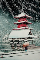 ÐšÐÐ’ÐÐ¡Ð­ Ð¥ÐÐ¡Ð£Ð™ (Hasui Kawase)  Snow at Ueno Toshogu Shrine