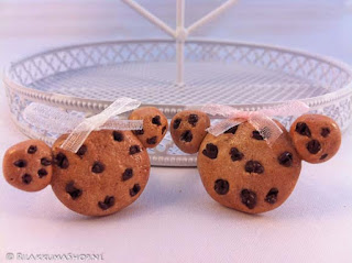 Kawaii cute Rilakkuma Chocolate chip Cookie rings