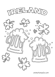 printable Ireland coloring pages for kids