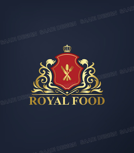 Royal-Luxury-Floral-Food-Logo-with-spoon-and-fork