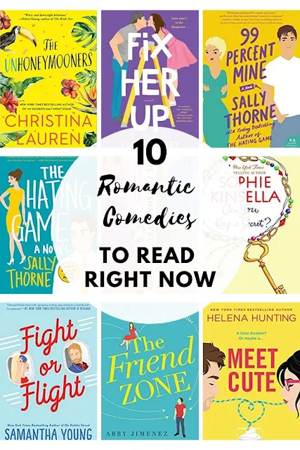 The 10 best romantic comedy books to read. I love these romance books because they are funny, good, and cute reads for 2019. This list of best selling recommended fiction for women has some popular titles and great read for book lovers.  If you need ideas to add to your to read list, check these out.  #books #romcom