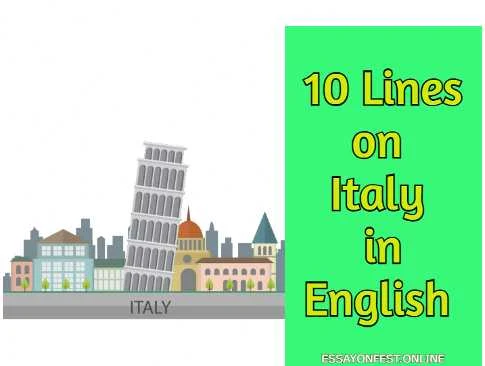 10 Lines on Italy in English
