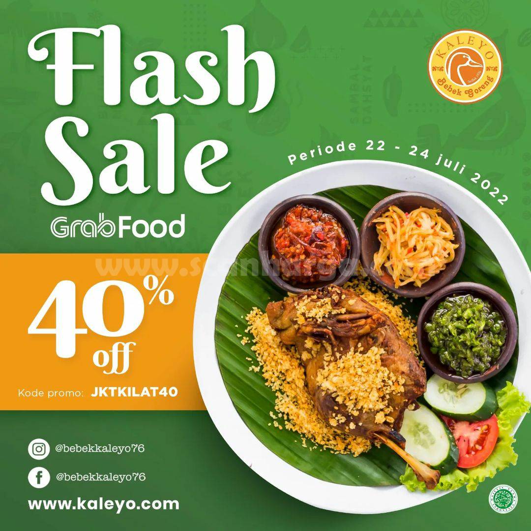 BEBEK KALEYO Promo FLASH SALE GRABFOOD DISKON 40%