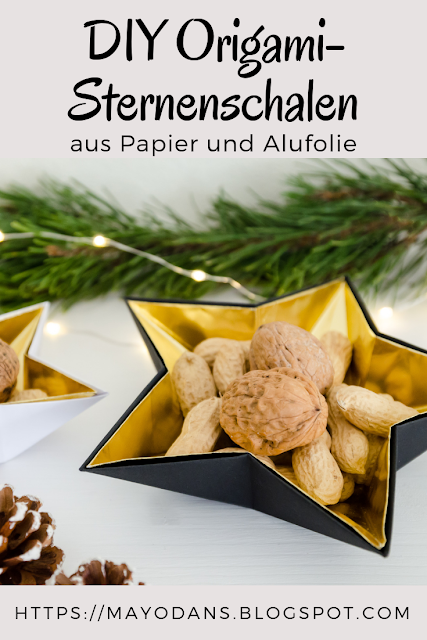 weihnachtliche Papier-Sternenschale