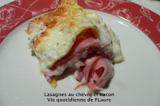 Vie quotidienne de FLaure: Lasagnes au chèvre et bacon