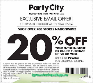 Free Printable Party City Coupons