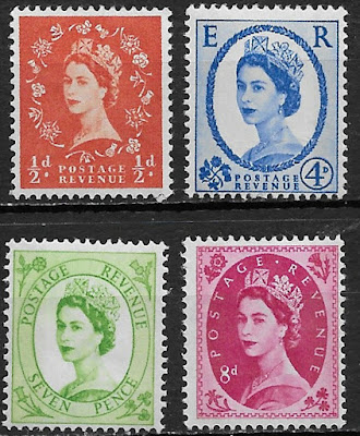 Great Britain , 1952_54 , Queen Elizabeth II , Set Of 4