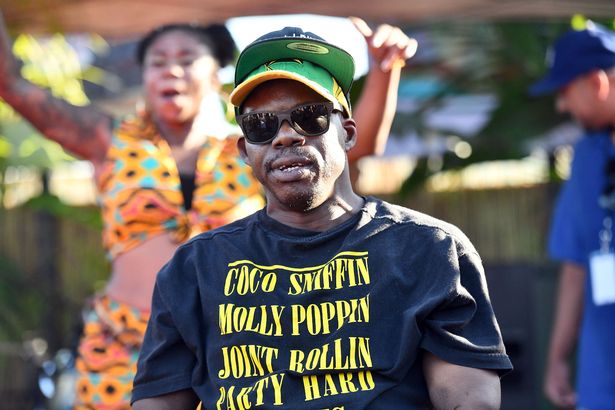 'Coco Sniffin Molly Poppin Joint Rollin Party Hard Whores' shirt as worn by Geto Boys' Bushwick Bill. #PMRC PunkMetalRap.com