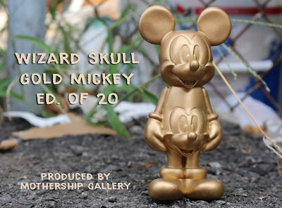 Golden Mickey Resin Figure by Wizard Skull x Martian Toys