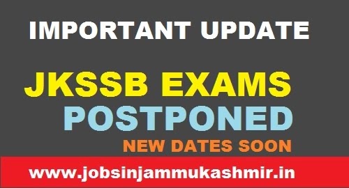 Jkssb finance Inspector and Sub Inspector exam postponed