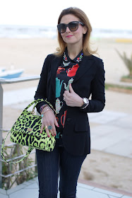 Sheinside kettle print blouse, Dolce & Gabbana Miss Sicily animalier bag, Fashion and Cookies