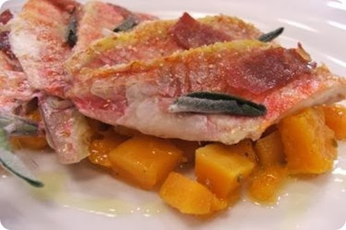 Triglie all'anconitana con dadolata di zucca