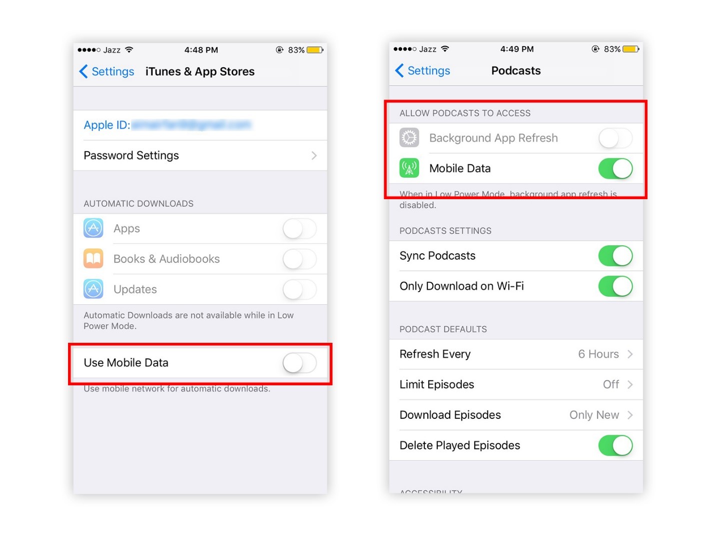  reduce data usage in iPhone