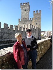 Elaine and Edward at the castle in  Sirmione, Italy