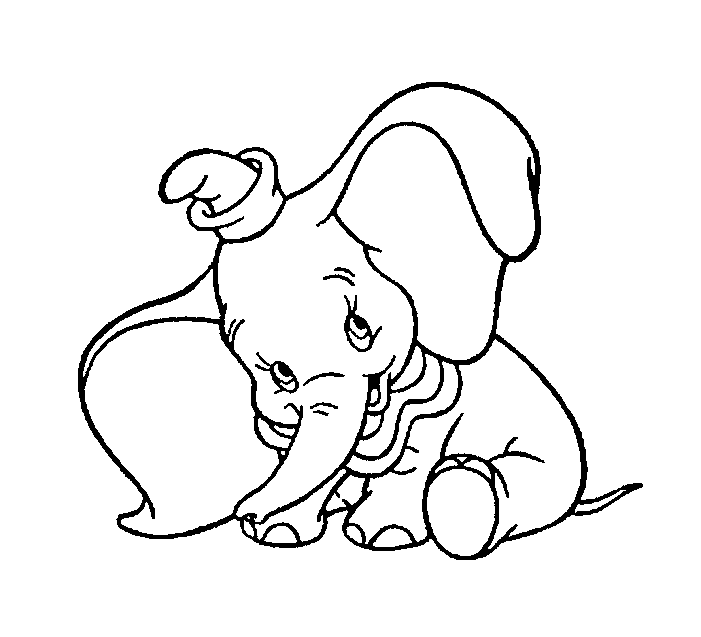 Download Free Walt Disney Animal Dumbo Elephant Coloring Pages