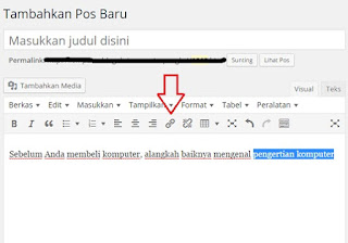 membuat klik di sini di wordpress