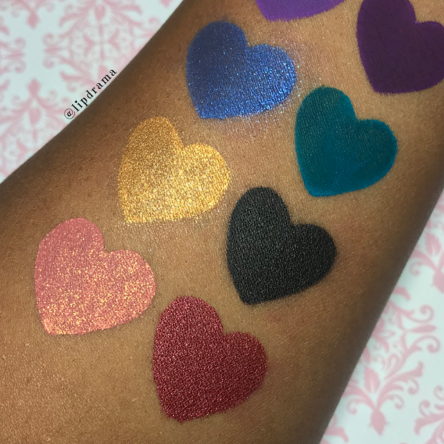 Sugarpill Liquid Lip Color Swatches on dark skin