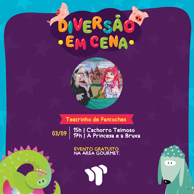 Programação infantil no Shopping Tacaruna