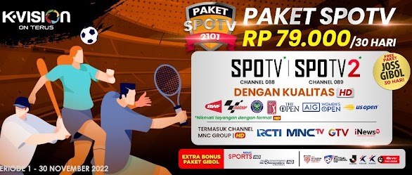 Harga dan Cara Beli Paket SPOTV K Vision