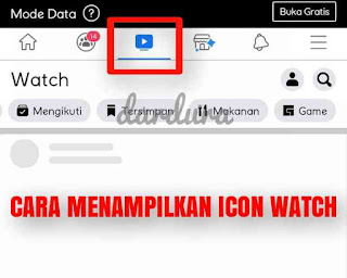 cara menampilkan icon watch di facebook