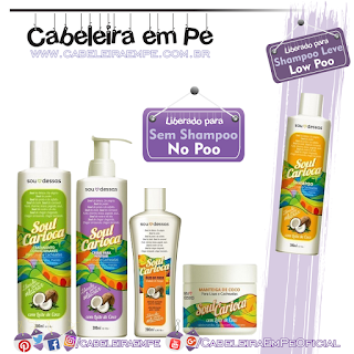Linha Soul Carioca - Sou Dessas (Shampoo Low Poo) - (Condicionaodr, máscara, óleo e leave in liberados para No Poo)