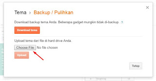 cara mengganti tema blog di blogspot